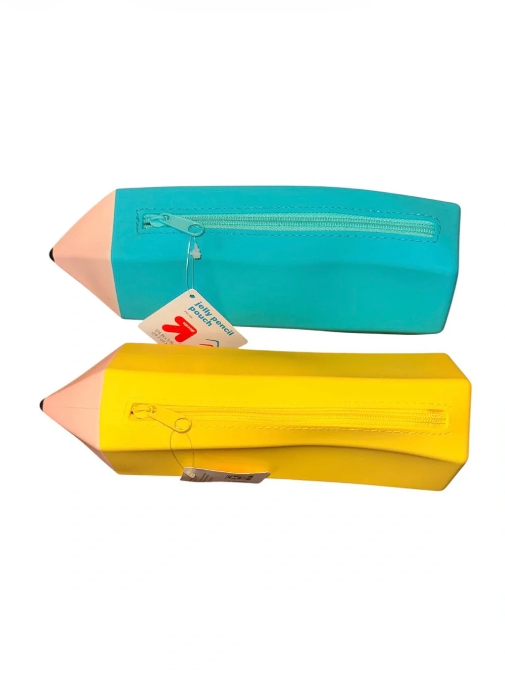 Jelly Pencil Pouch - Yellow or Teal Pencil Case. Choice of either color